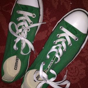 Green Converse Womens 8